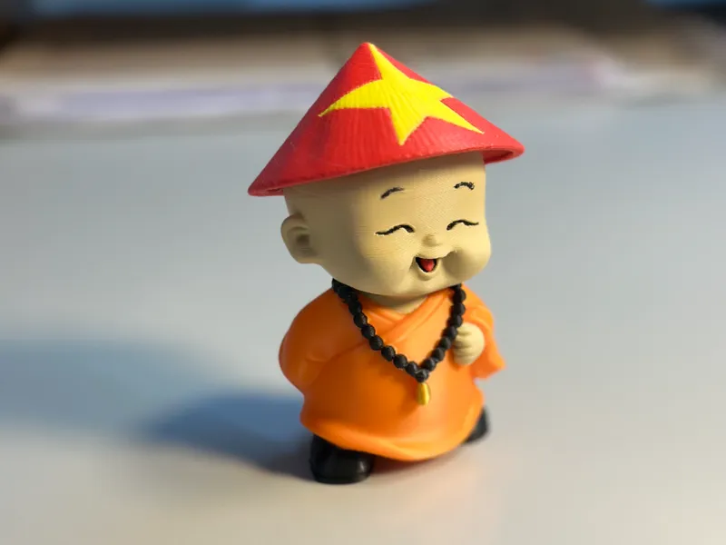 Cute Lucky Monk – | Easy Print | Gift & Desk Decor