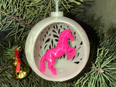 Christmas Ornament Bauble - Horse | Organic Leaf