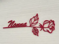 Rose rouge personnalisée « Nonna » (cadeau) — photo 1