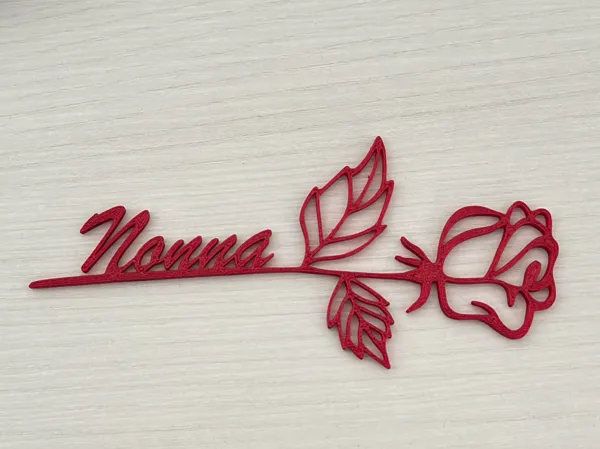 Rose rouge personnalisée « Nonna » (cadeau)