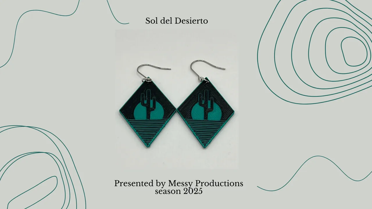 Cactus Earrings view 2