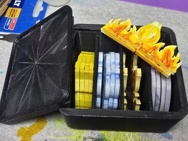 Boîte de rangement pour marqueurs de zone