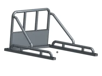 1:10 Scale flatbed rails with headache rack.