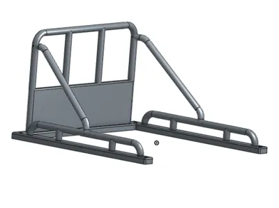 1:10 Scale flatbed rails with headache rack.