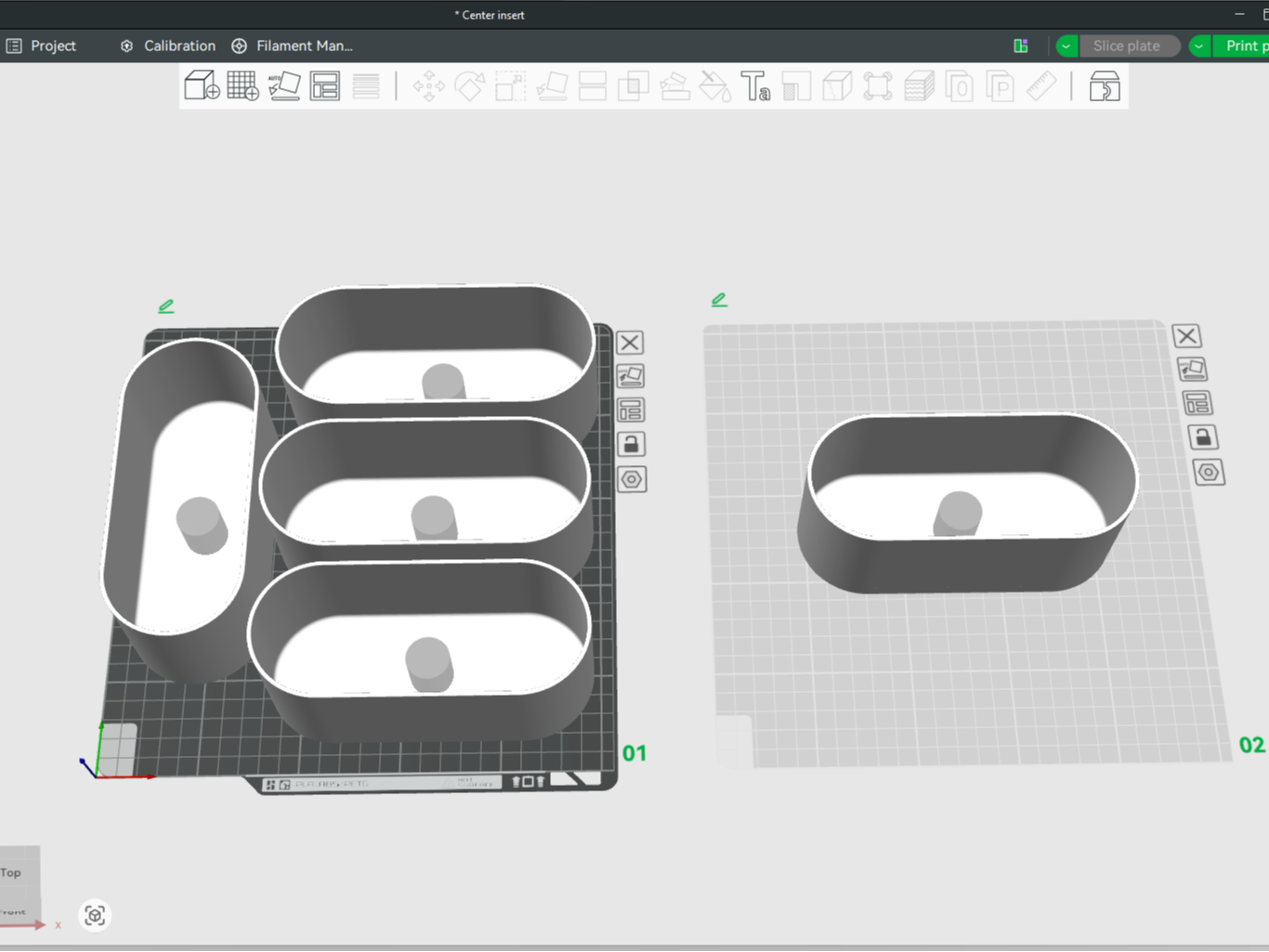Removable Center Cover-Sterilite Clip Box Divider 3D model