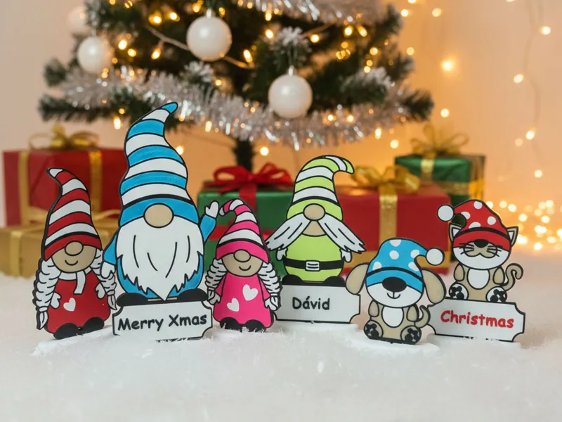 Gnome Family With Custom Name Option