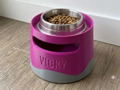 Personalized Elevated Pet Bowl Stand
