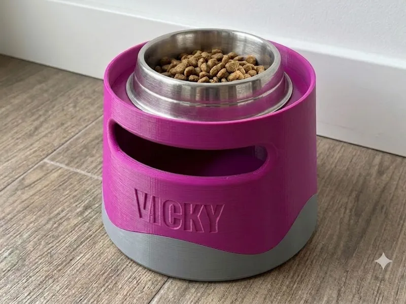 Personalized Elevated Pet Bowl Stand