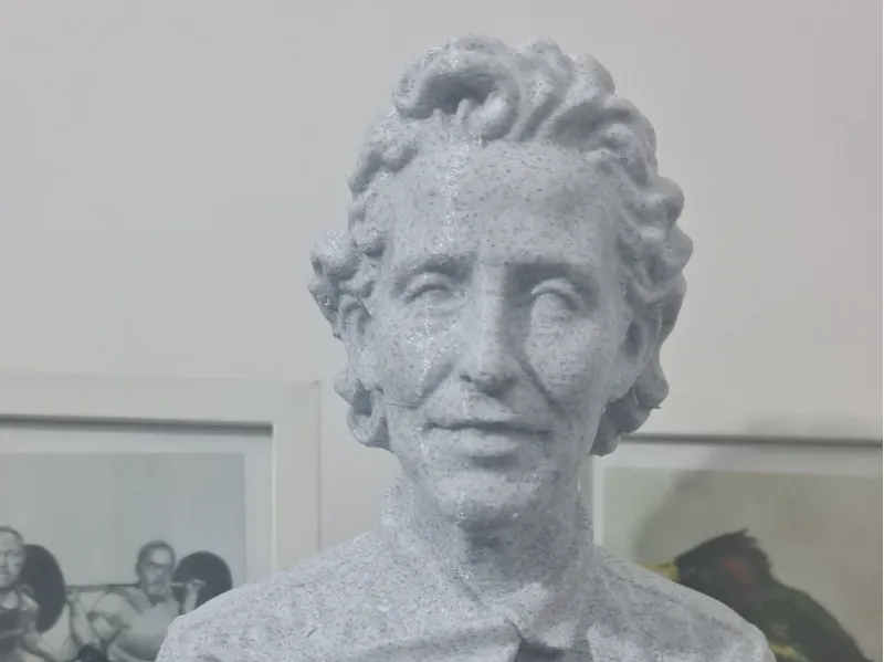 Temple Grandin Bust with optional hidden base.
