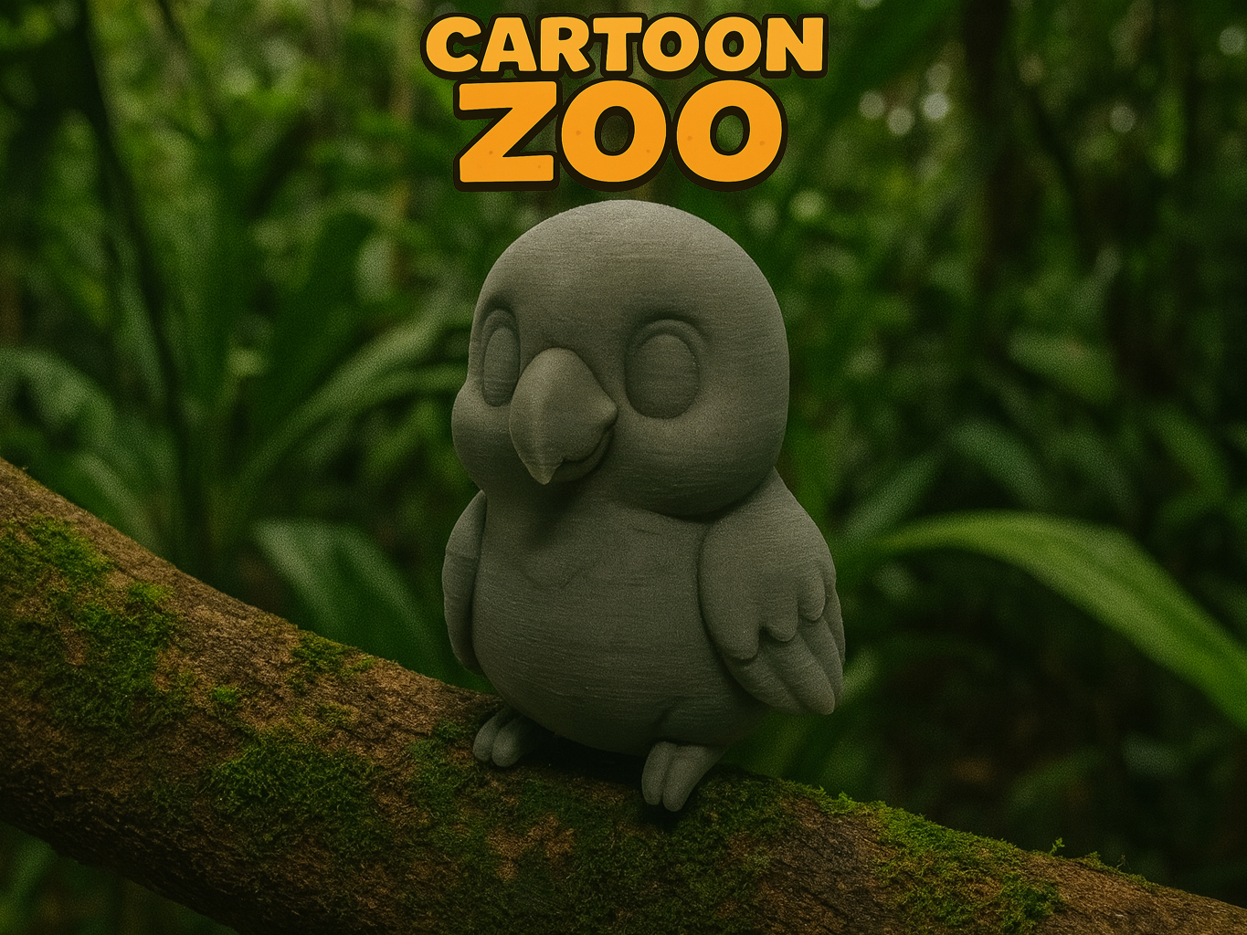 Cute Cartoon Parrot - Cartoon Zoo