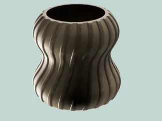 Spiral Gourd Inspired Vase
