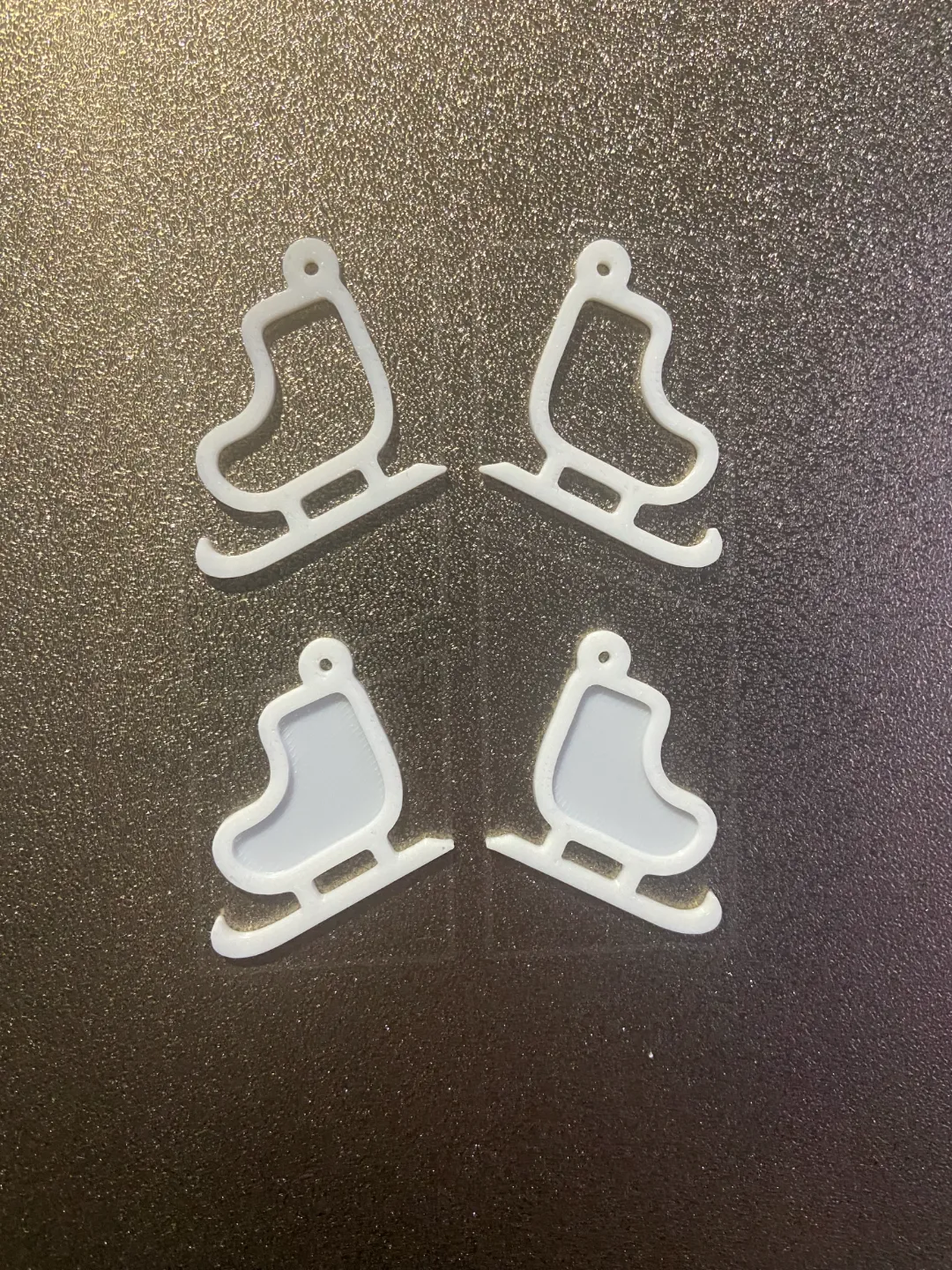 ice skate earrings view 3