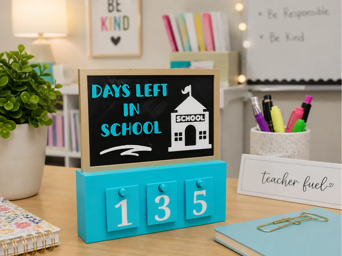Days Left in School – Modular Countdown Display - Free 3D Print Model ...