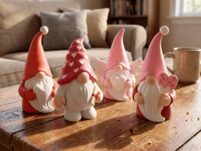 Romantic Gnome Set - cute couple for decoration