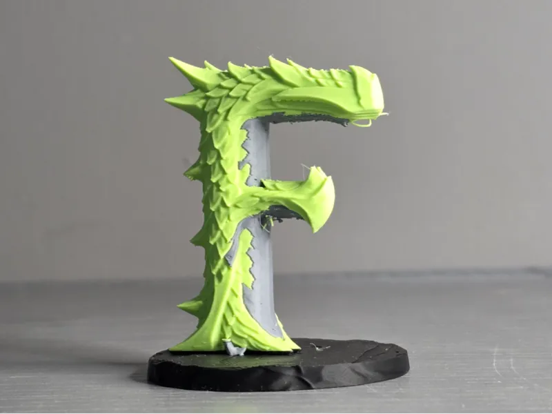 Dragon Letter F Display Sculpture