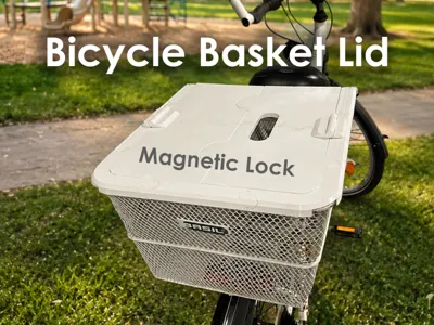 Bicycle Basket Lid (Basil) | Magnet lock