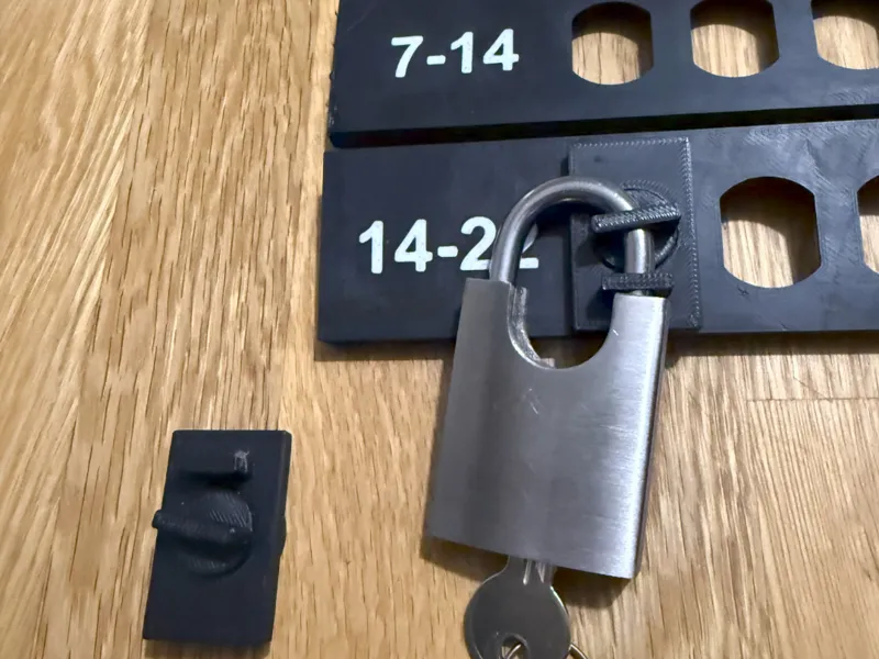 Lockable Laundry room booking cylinder