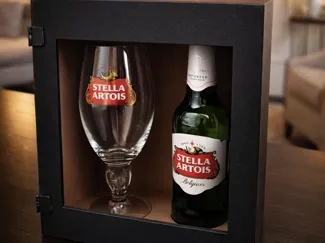 Elegant Beer Display Box with Hinged Door–Showcase