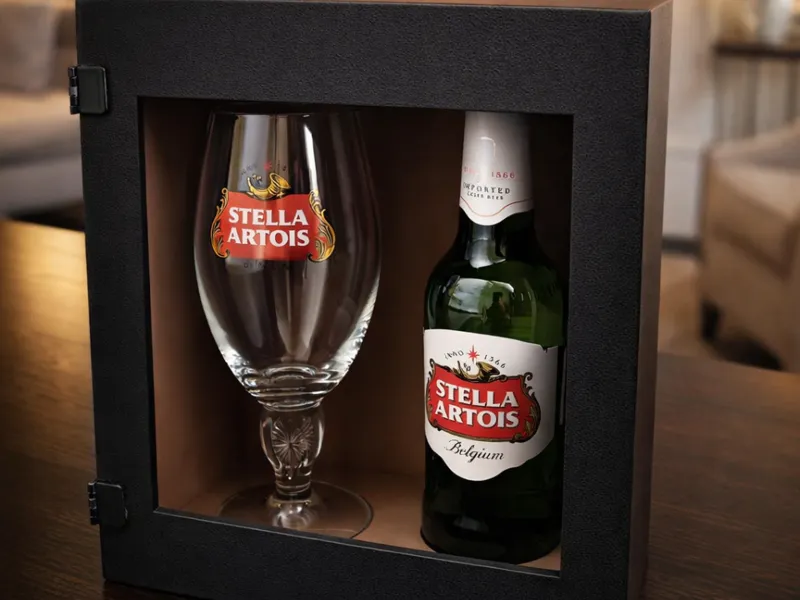 Elegant Beer Display Box with Hinged Door–Showcase