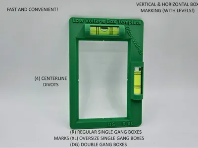 Low Voltage Box Cutting Template