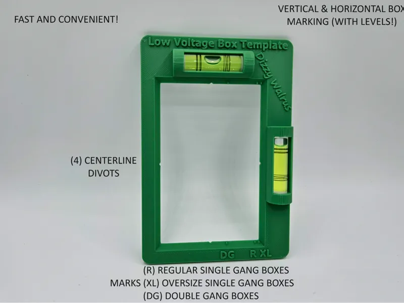 Low Voltage Box Cutting Template