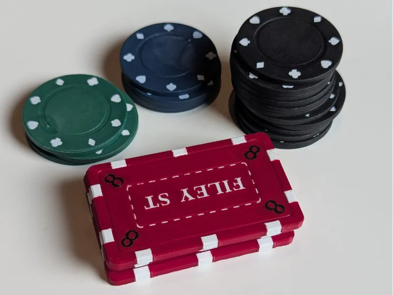 Rectangle Poker Chip Plaque