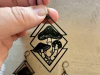 Boucles d'oreilles champignon géométrique — photo 1