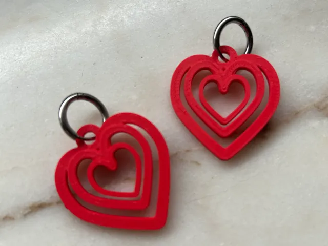 Valentine earrings hollow hearts