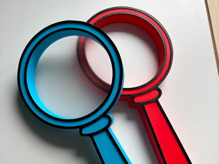 Vergrootglas met zoekprenten