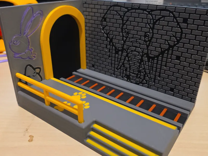 Flexi train station mini playset