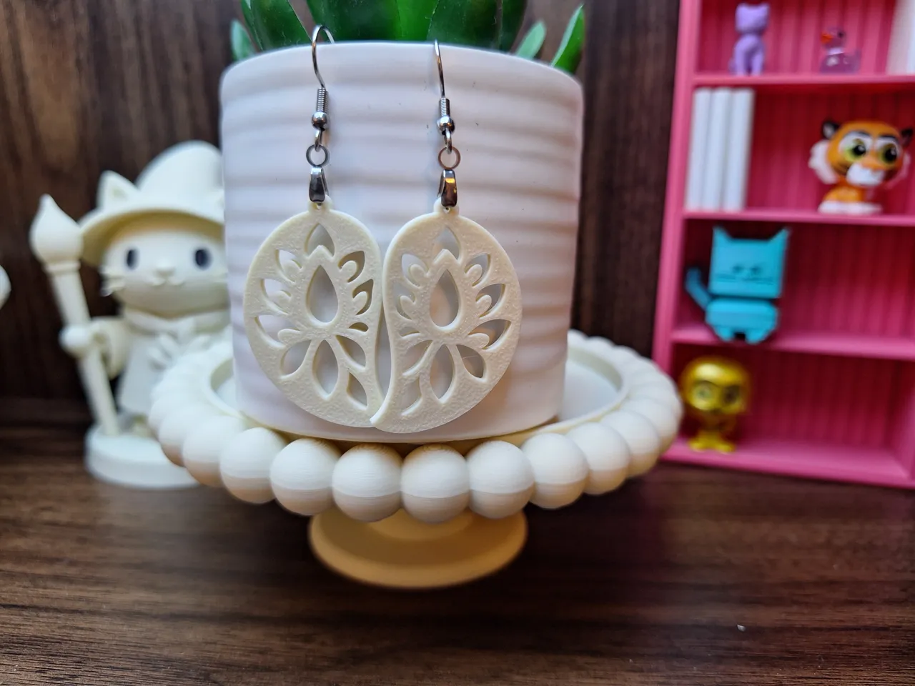 Textured Nautilus Shell Earrings view 2