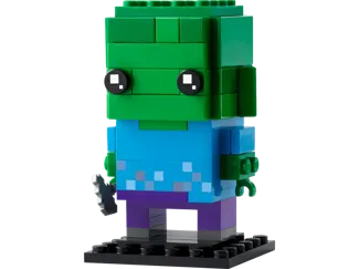 Buildable Brick Chibi Zombie from minecraft
