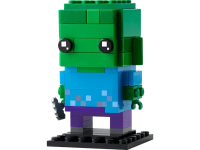 Buildable Brick Chibi Zombie from minecraft