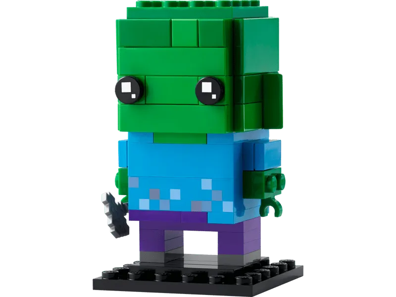 Buildable Brick Chibi Zombie from minecraft