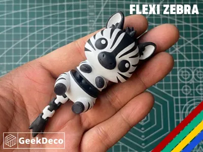 Zippi the Flexi Zebra Keychain