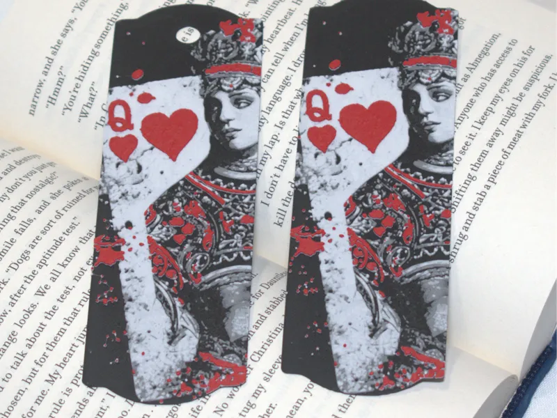 Queen of hearts hueforge bookmark