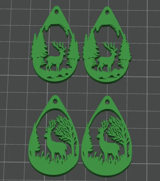 Christmas earrings view 2