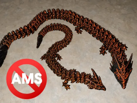 Adorno temático: Articulated Flexi Dragon - Easy 3D Printable — referencia de MakerWorld