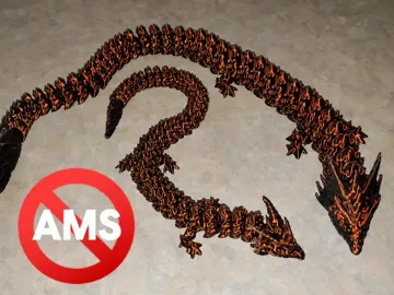 Adorno temático: Articulated Flexi Dragon - Easy 3D Printable — vista de referencia 4