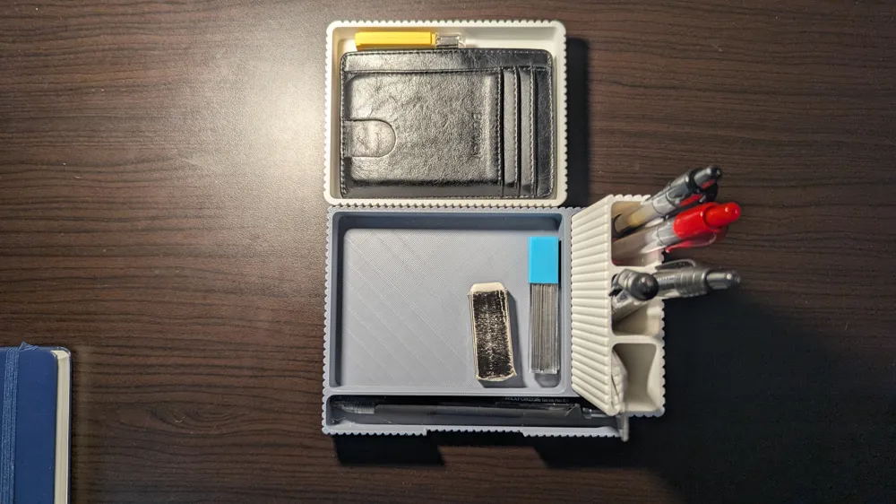 Desk Organizer/Wallet and Key Holder - Free 3D Print Model - MakerWorld