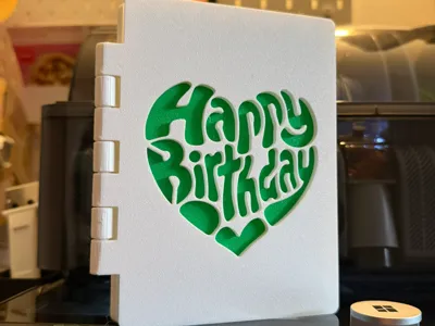 Greeting Card with Hinge - Happy Birthday