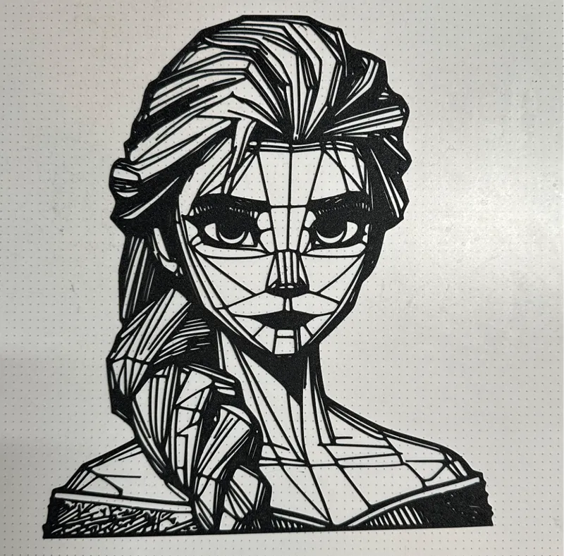 Elsa / Eiskönigin (Frozen) LineArt / WallArt