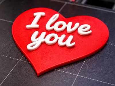 Valentine's heart with the inscription I love you