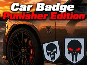 Punisher Car Badge Emblem