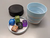 0.4mm - 0.08mm layer, 3 walls, 15% infill - PLA