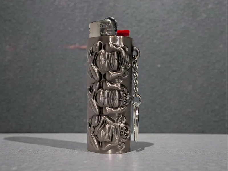 Three Wise Monkeys Bic Lighter Case