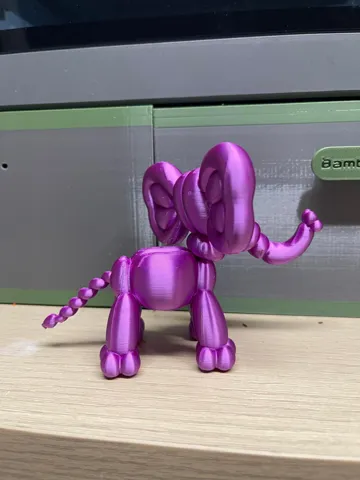 Modelo para impresión 3D: Ballon Elefant — vista de referencia 4