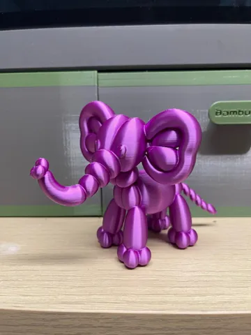 Modelo para impresión 3D: Ballon Elefant — vista de referencia 3