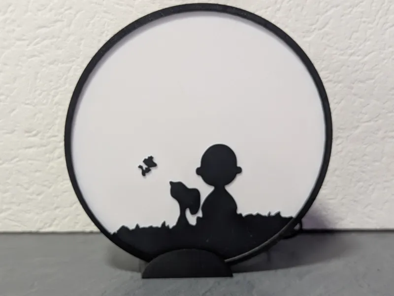 Snoopy Motiveinsatz für Ringlichtlampe