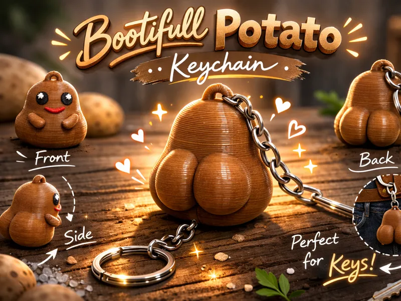 Bootiful Potato Keychain